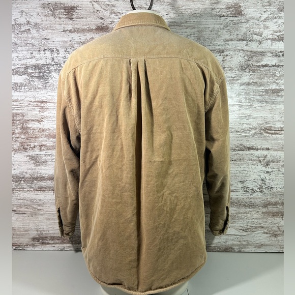 Men’s Levi’s Strauss corduroy button down fleece lined shirt jacket size XL Tan - Picture 3 of 9